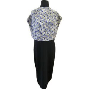 Express draped mock neck midi dress - Black / Size Large